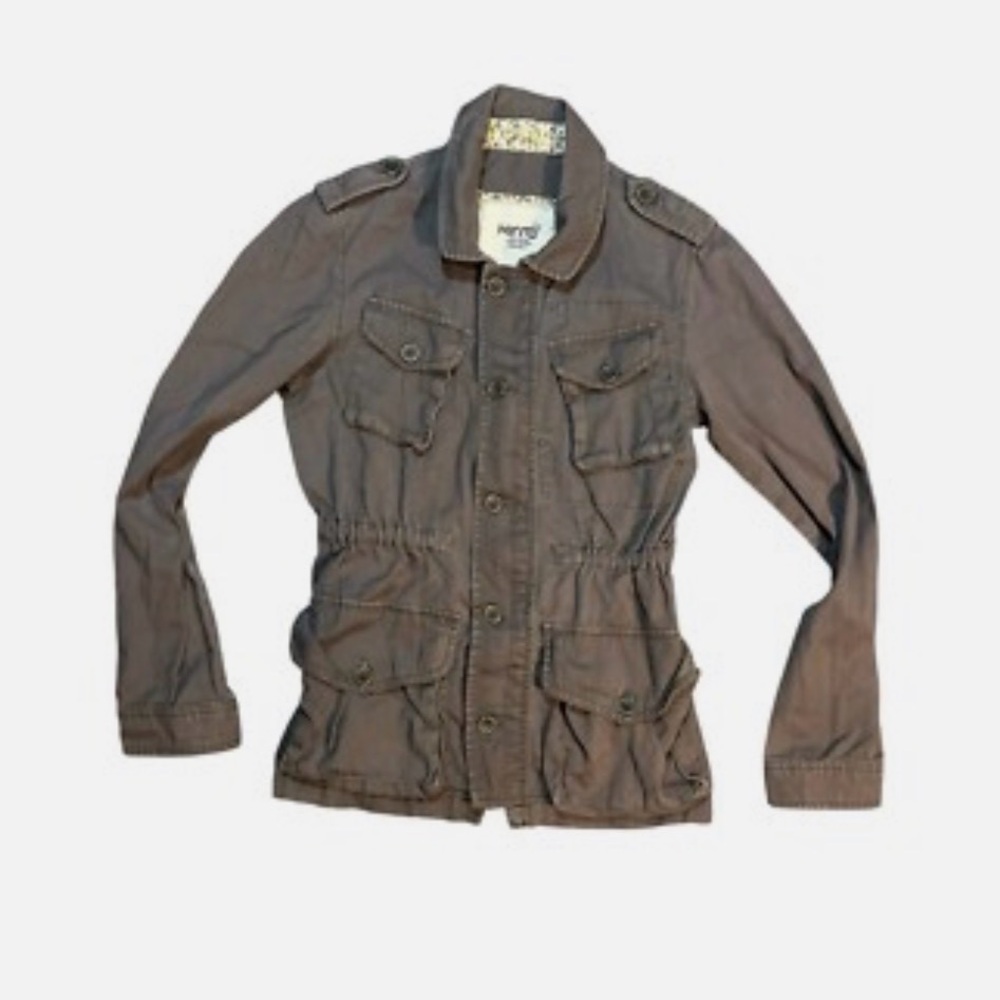 Kirra | Charcoal Jacket with Floral Cuffs